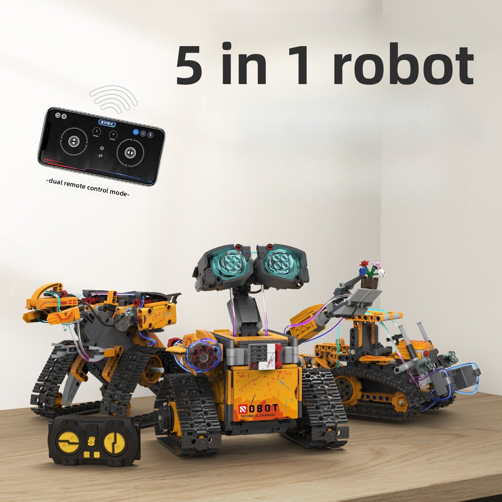 Stem Robot Building Kit Coding - WALL-E Style Programmable Robot Kit, 5