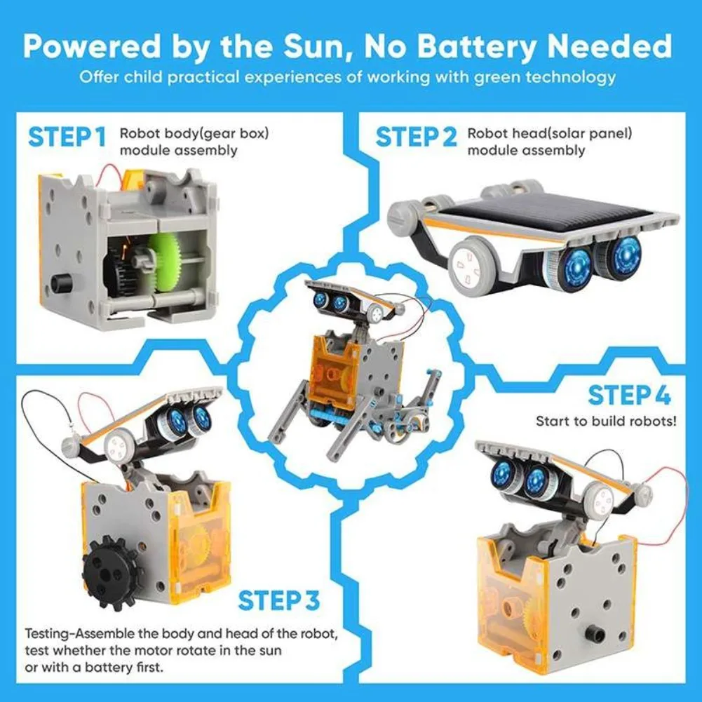 13 in 1 Solar Powered Robot Sc - Solar Powered Robot Kit 14 In 1 review and price