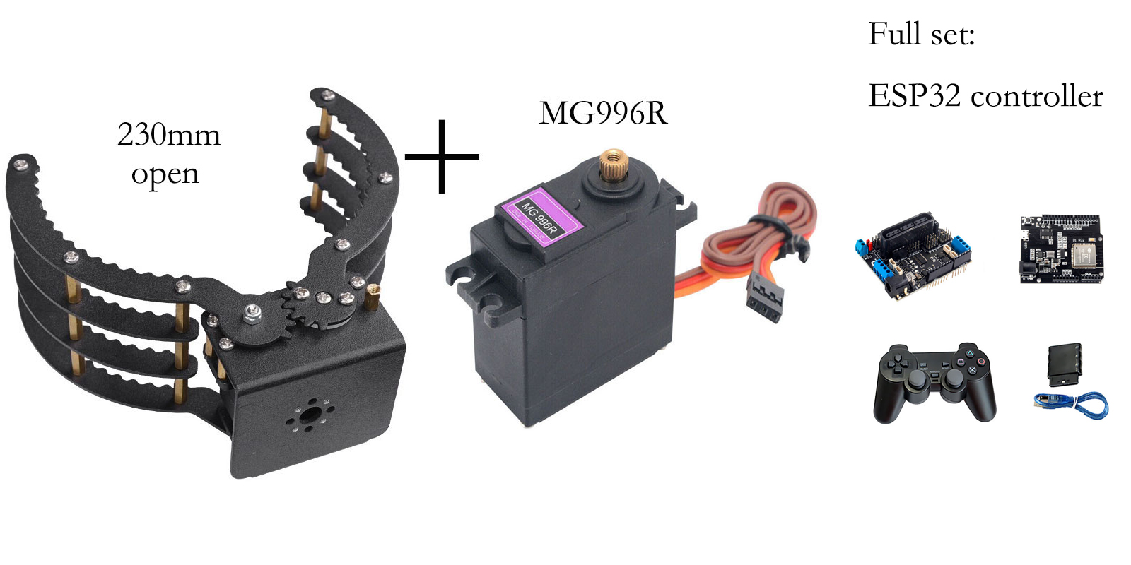 230mm Opening Mechanical Claw  - Programmable Robotic Arm Kit Arduino review and price
