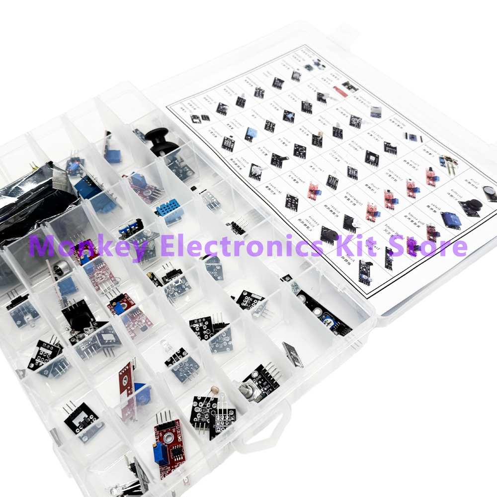 45 Kinds in 1 Sensors Modules  - Arduino Sensor Kit 37 Modules Starter review and price