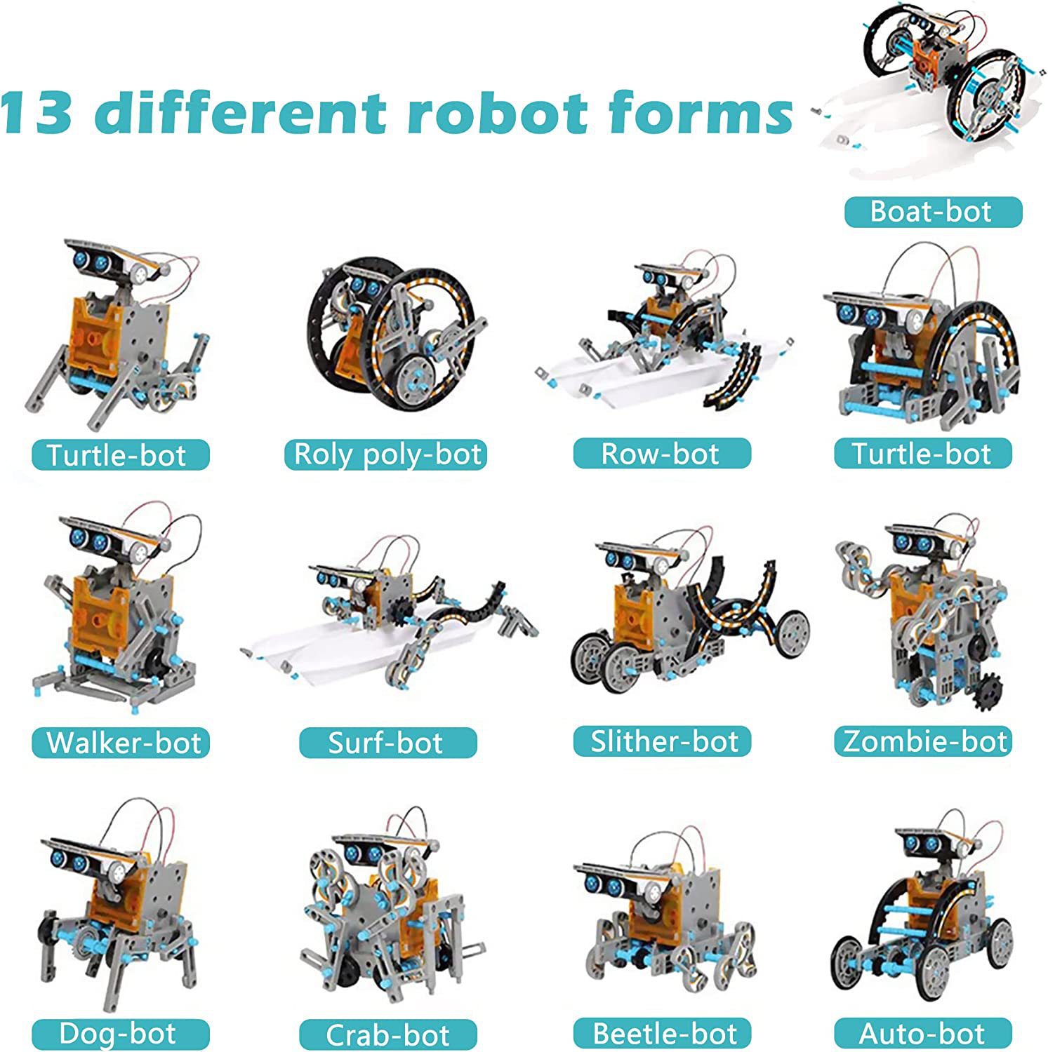 13 in 1 Science Experiment Sol - Solar Powered Robot Kit 14 In 1 review and price