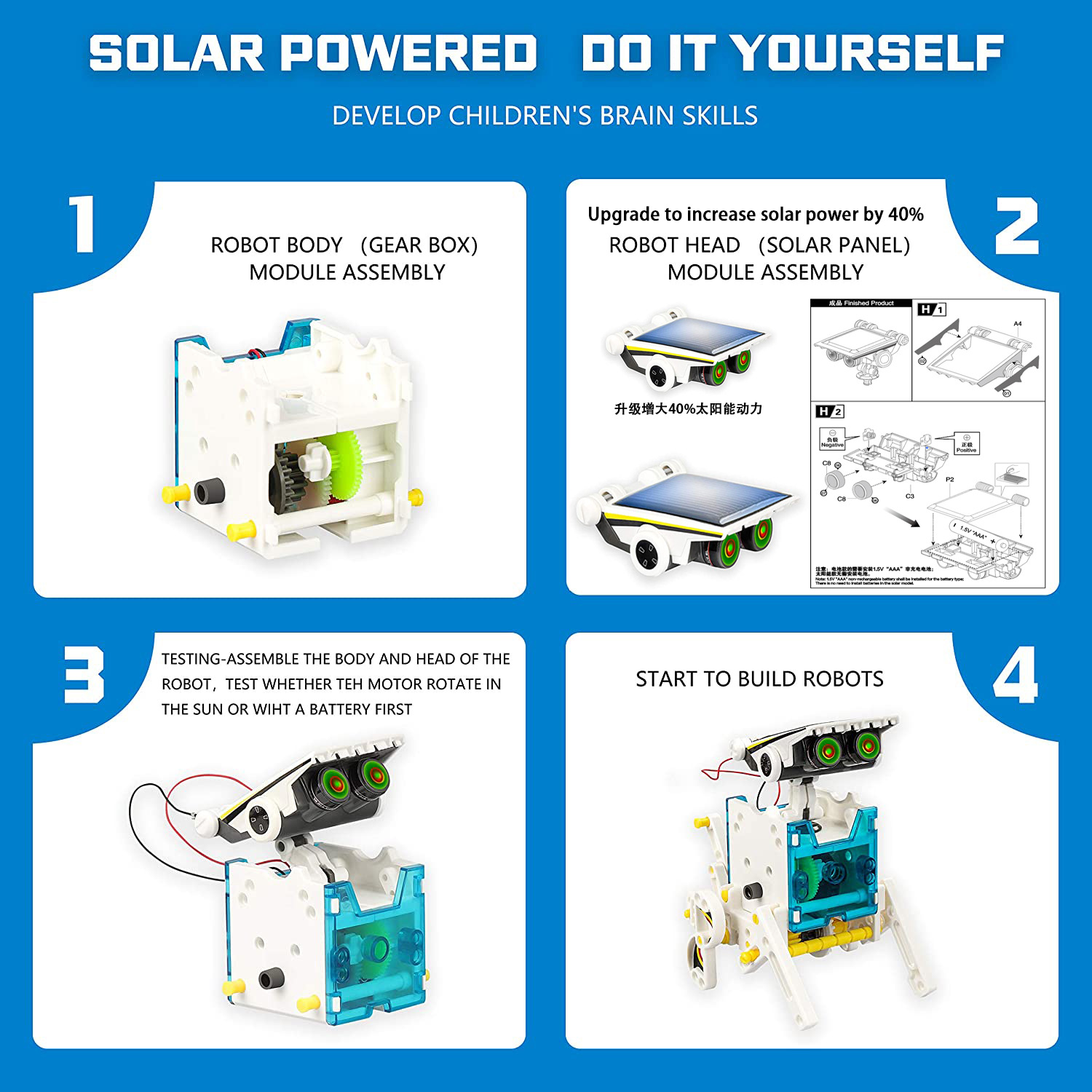 Robot Kit 13 in 1 Educational  - Solar Powered Robot Kit 14 In 1 review and price